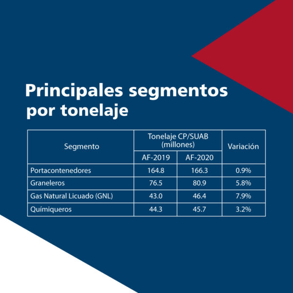 Principales segmentos por tonelaje